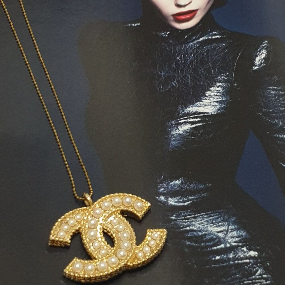 Gold Metal Pearls Fashion Women Necklace Pendant Casual Formal Jewelry Gift